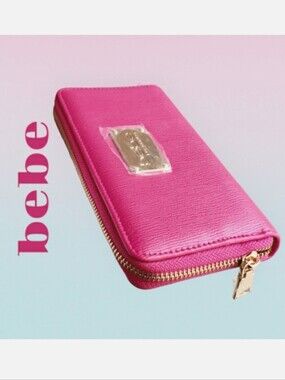 BEBE 💗 Long zip around wallet hot pink